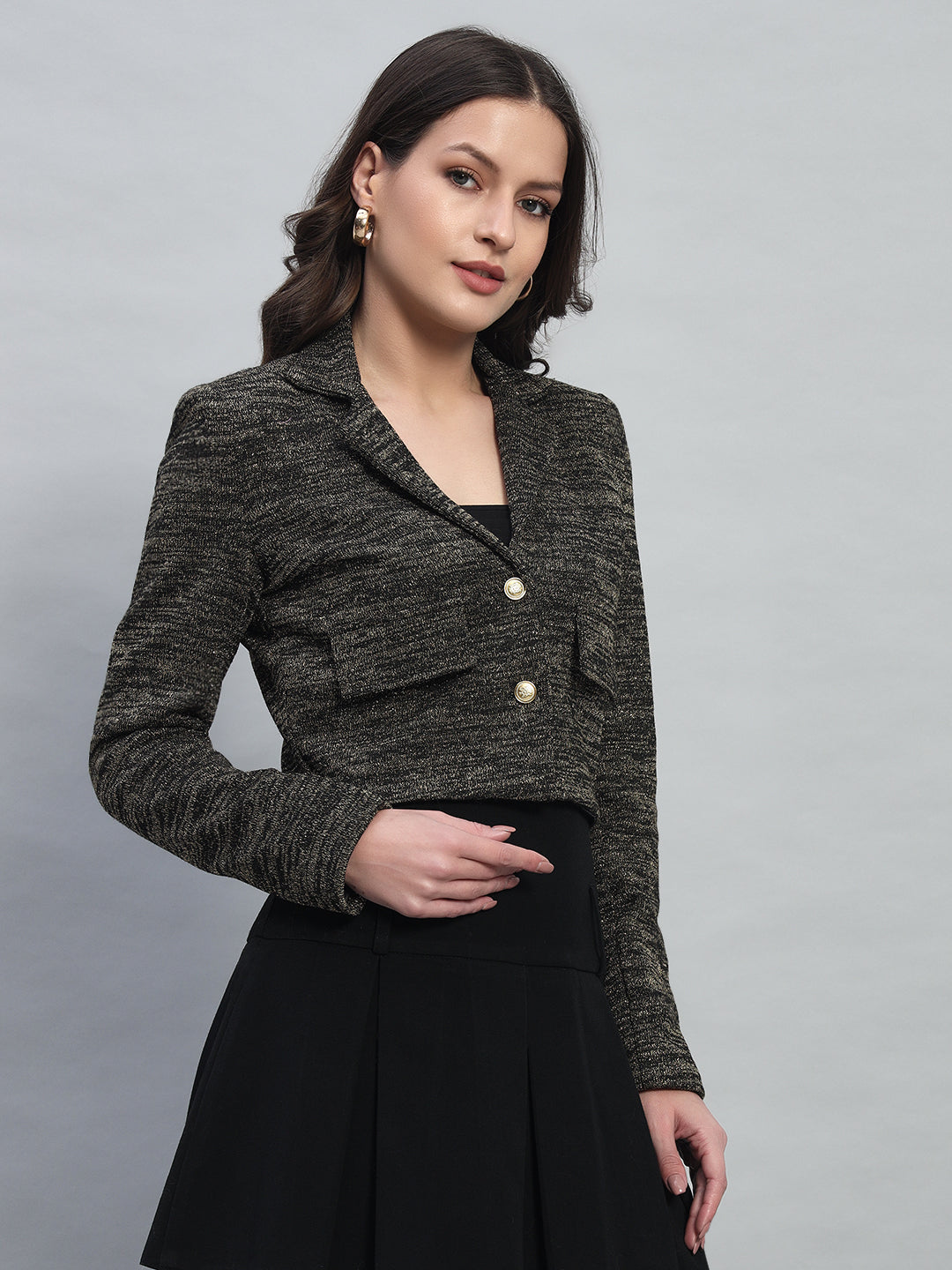 Embellished Shimmer Casual blazer