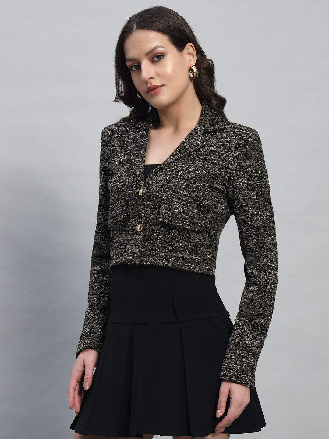 Embellished Shimmer Casual blazer