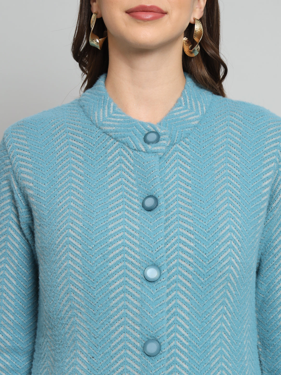 Striped Wollen Longline Cardigan