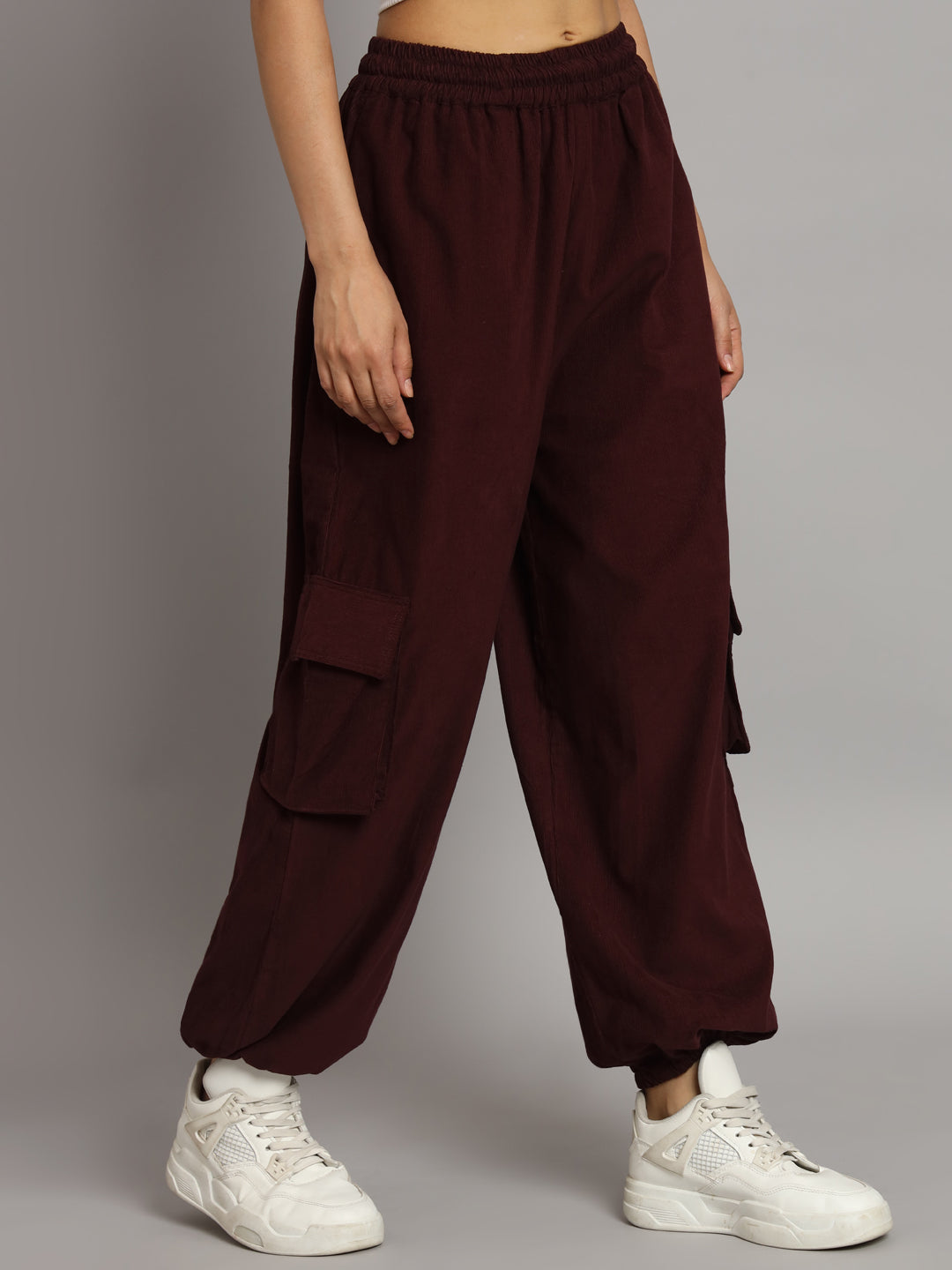 Maroon Corduroy Jogger