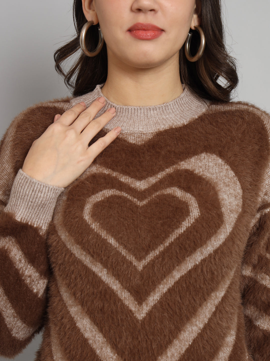 BROOWL Womens's Fur Sweater