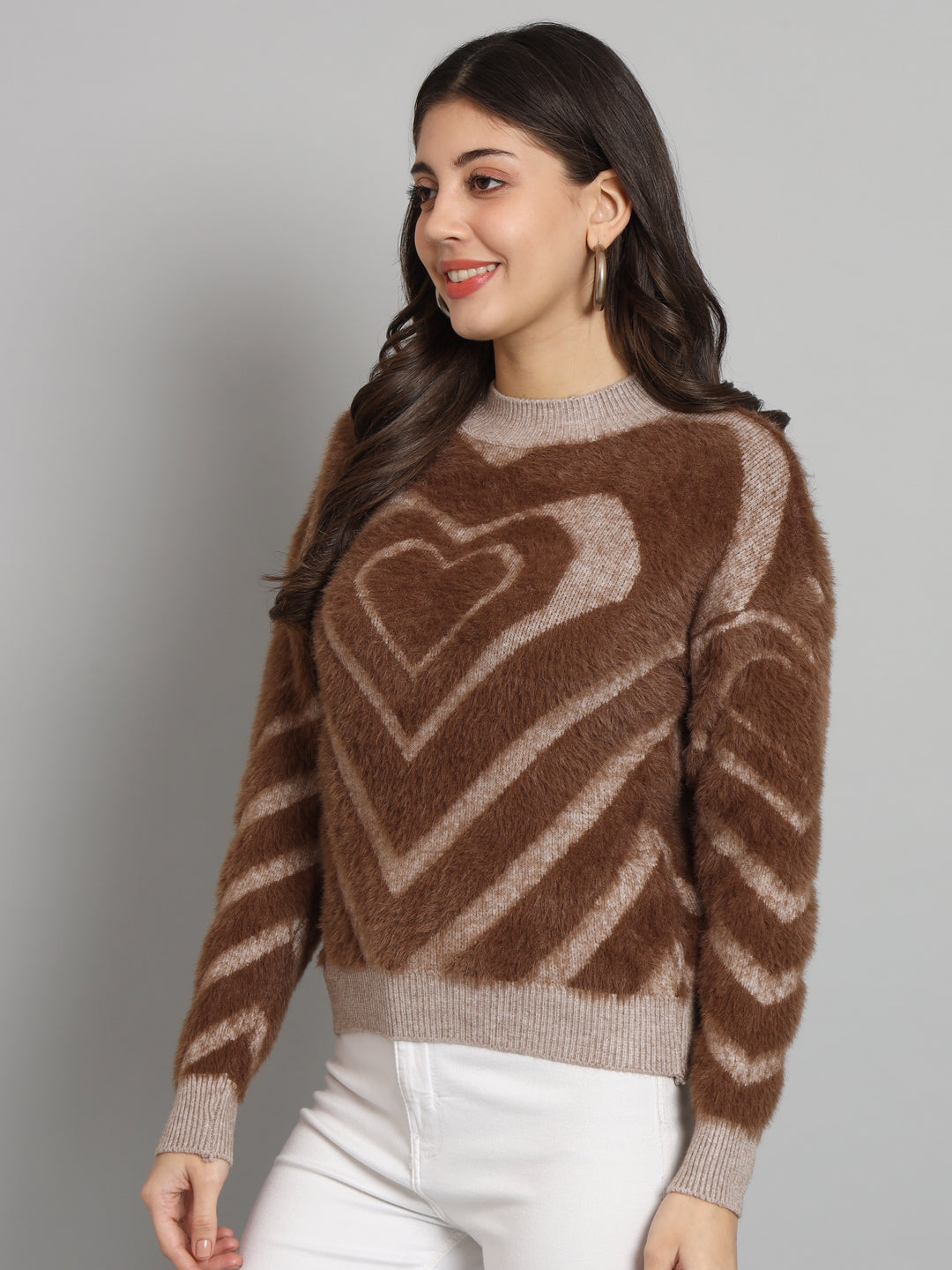 BROOWL Womens's Fur Sweater
