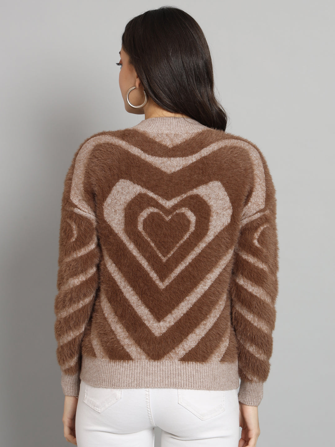 BROOWL Womens's Fur Sweater