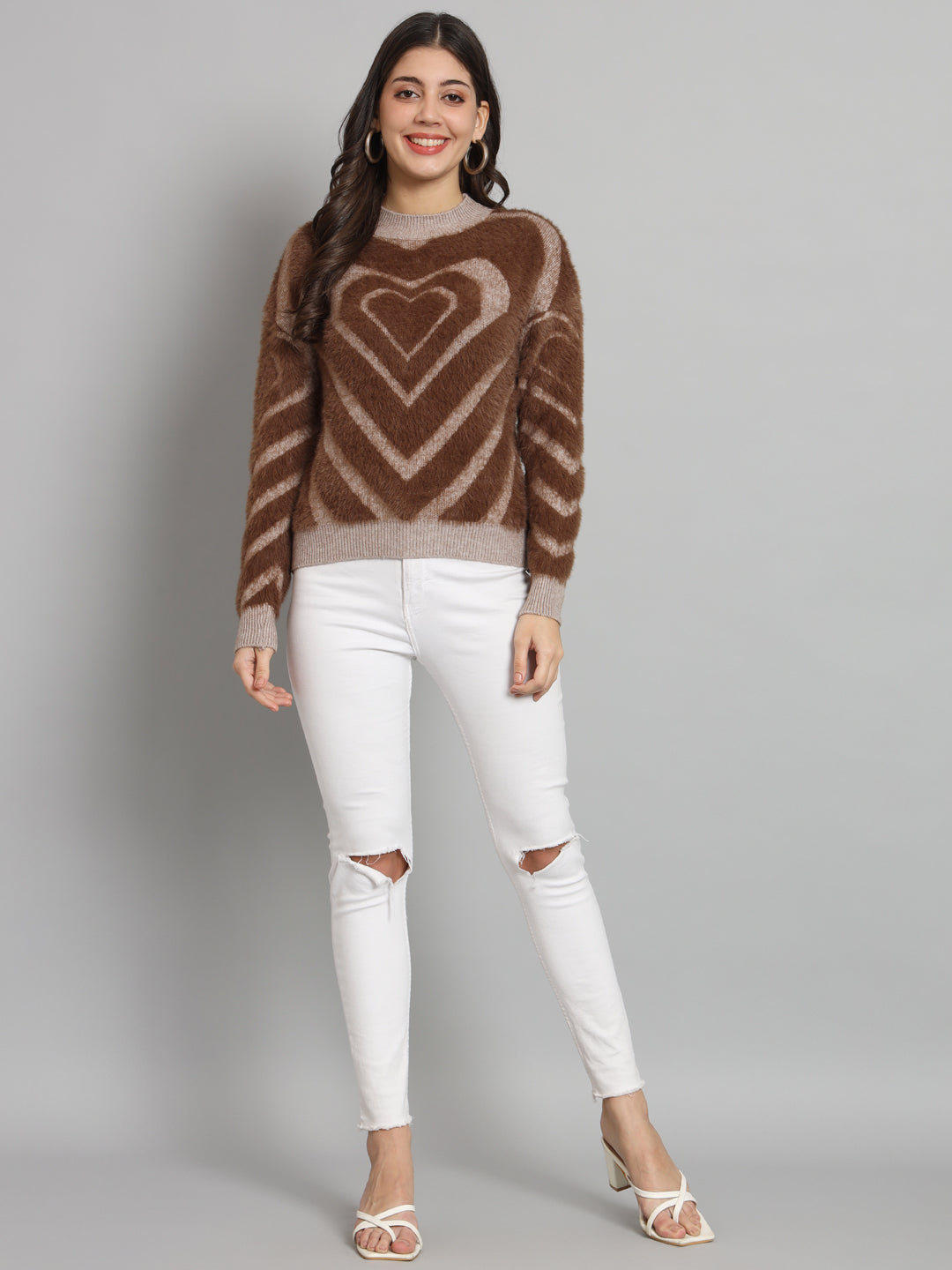 BROOWL Womens's Fur Sweater
