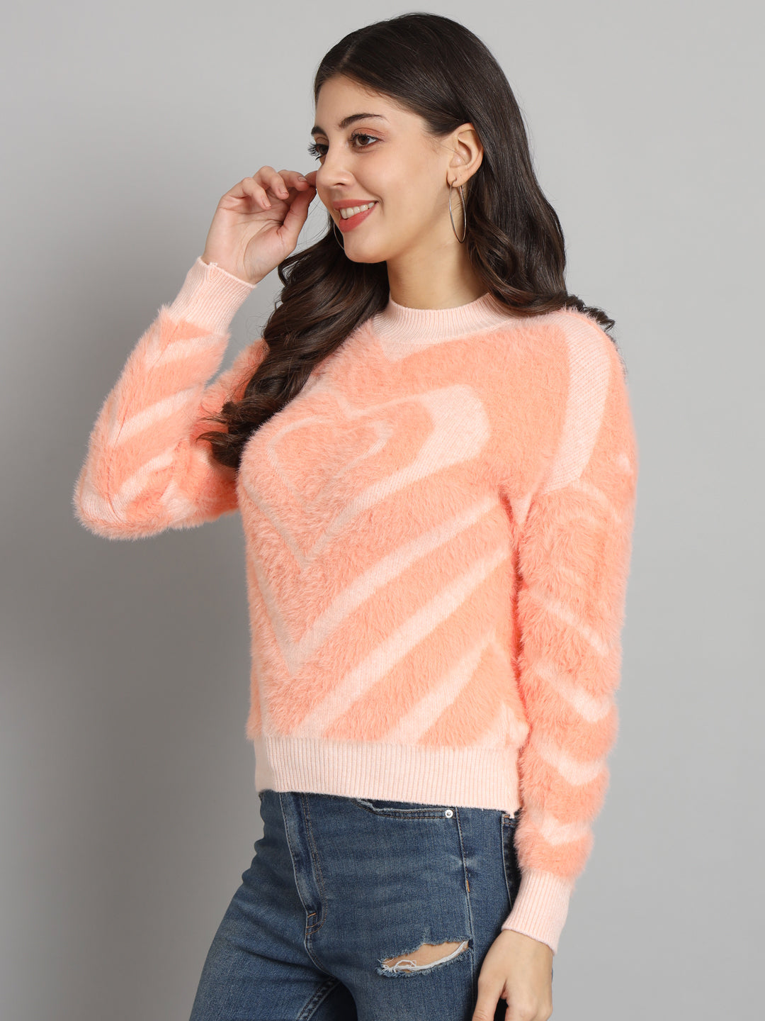 BROOWL Womens's Fur Sweater