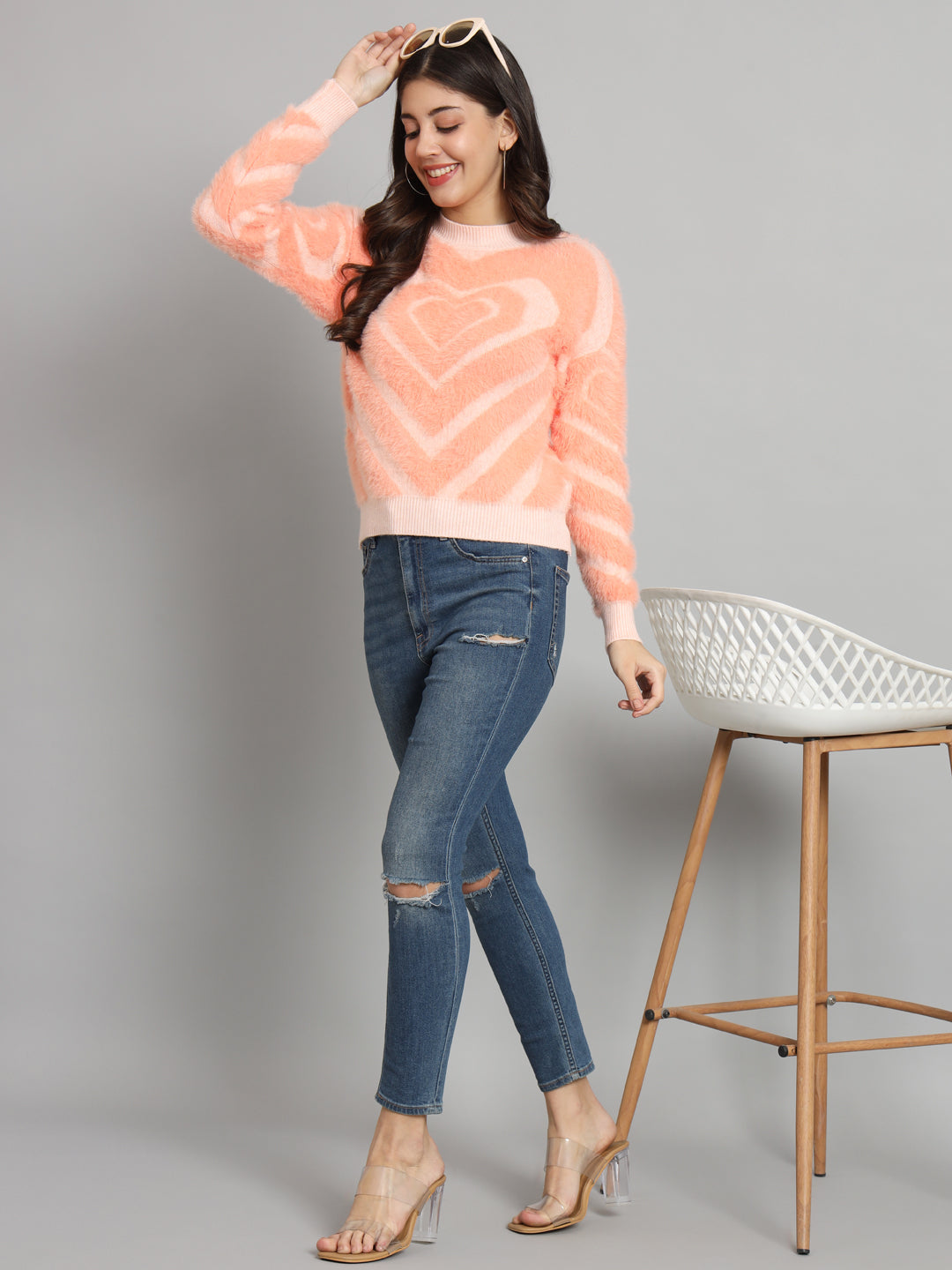 BROOWL Womens's Fur Sweater
