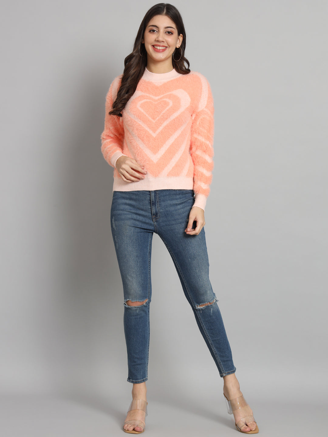 BROOWL Womens's Fur Sweater