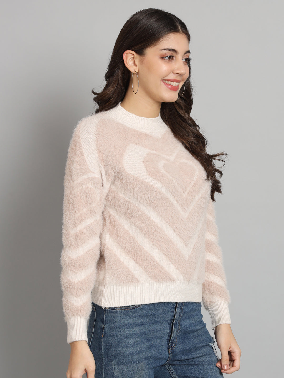 BROOWL Womens's Fur Sweater