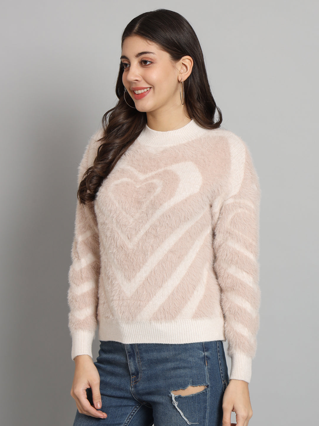BROOWL Womens's Fur Sweater