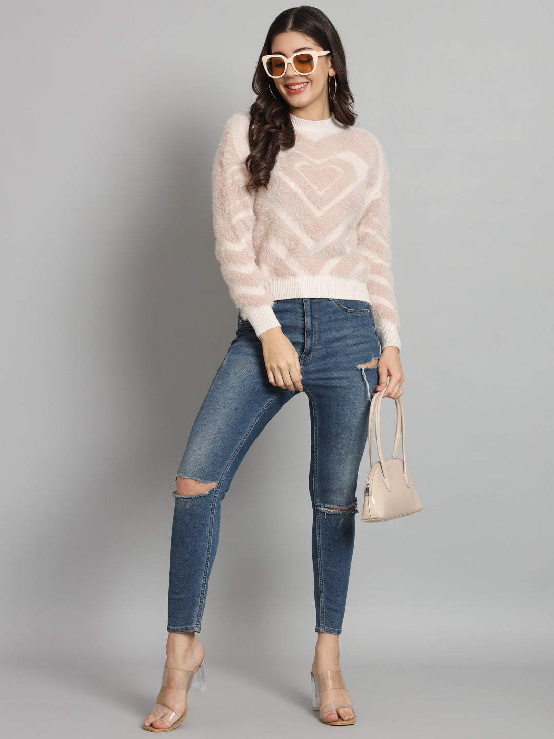 BROOWL Womens's Fur Sweater