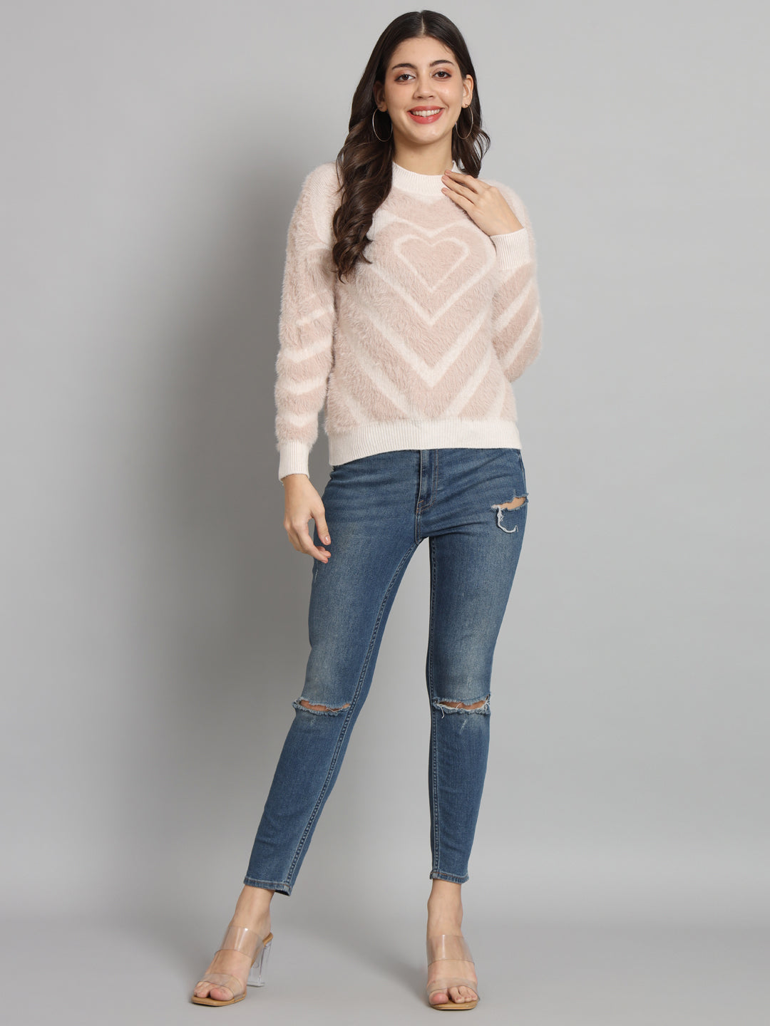 BROOWL Womens's Fur Sweater