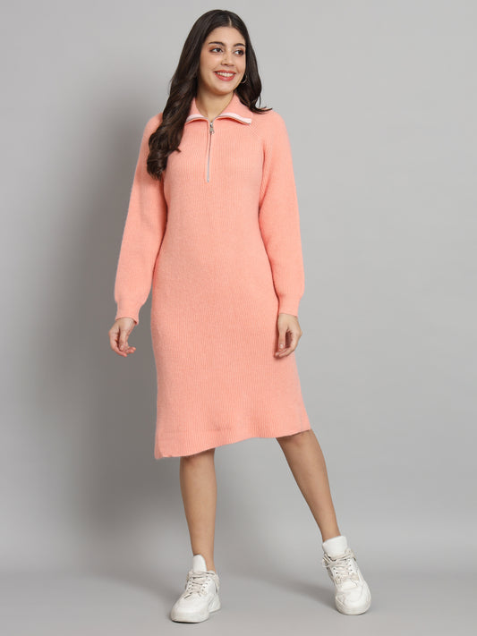 BROOWL Womens High Neck Dress.