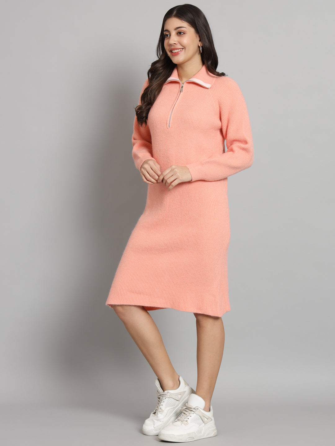 BROOWL Womens High Neck Dress.