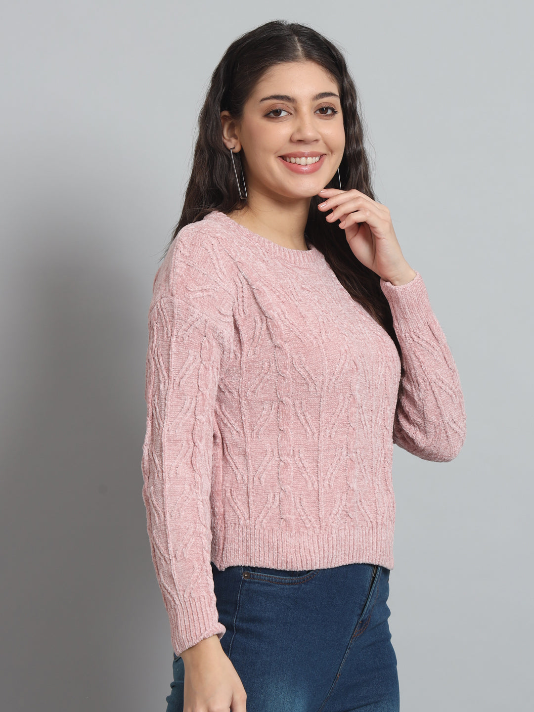 BROOWL Women's Round neck sweater