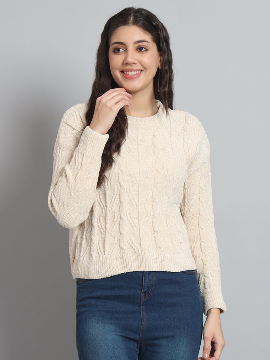 BROOWL Women's Round neck sweater