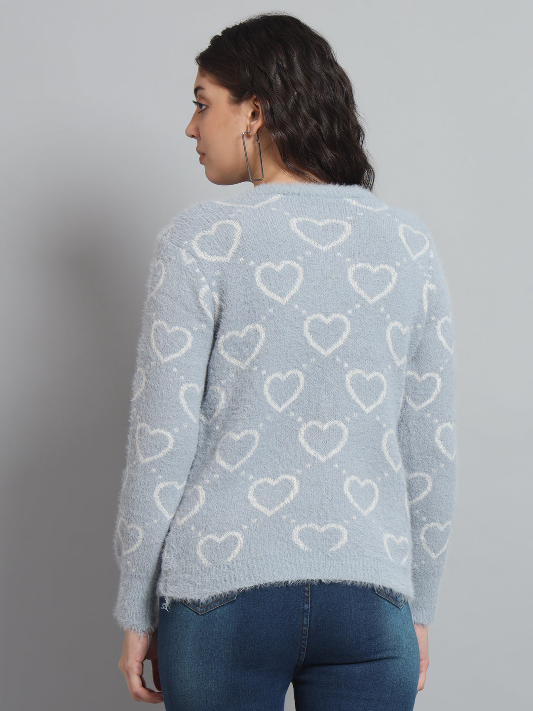 BROOWL Women's heart Sweater