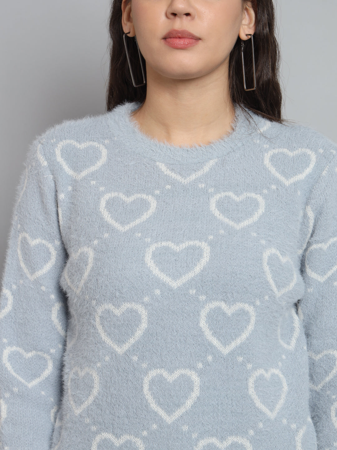 BROOWL Women's heart Sweater