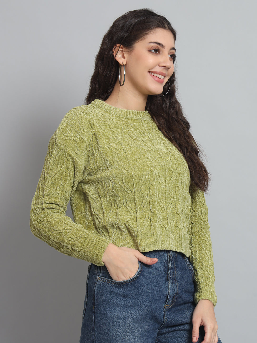 BROOWL Women's Round neck sweater