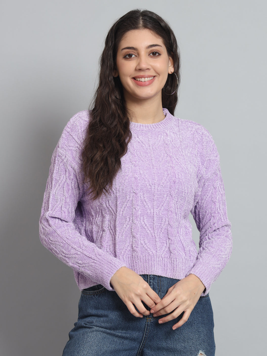 BROOWL Women's Round neck sweater