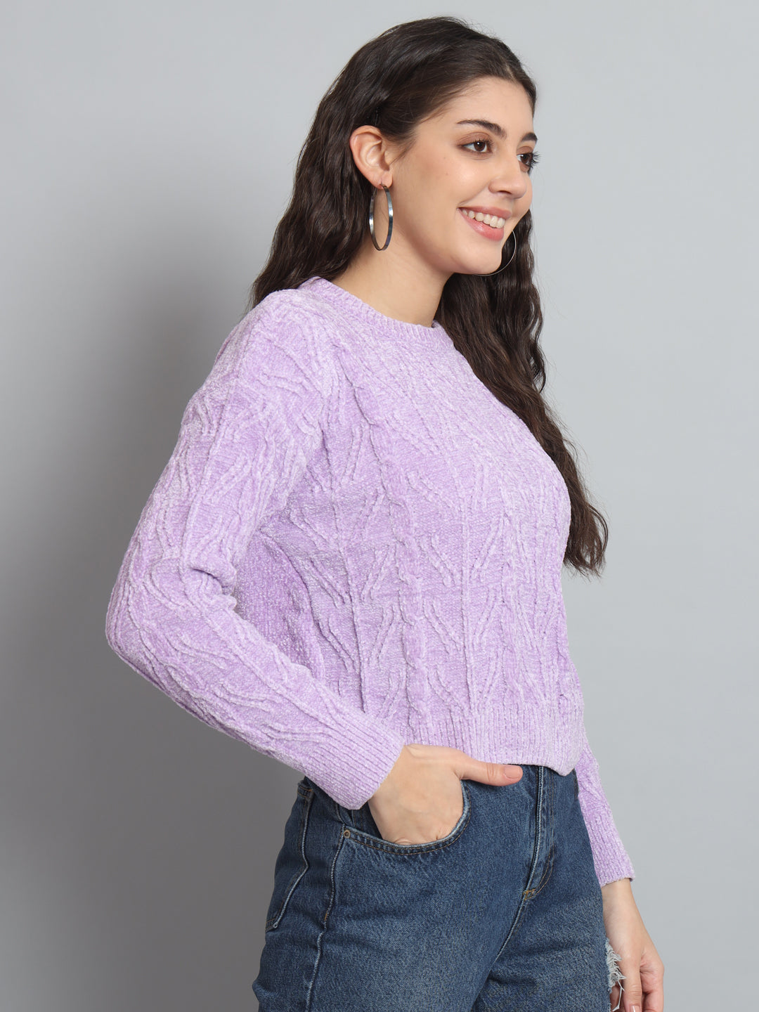 BROOWL Women's Round neck sweater