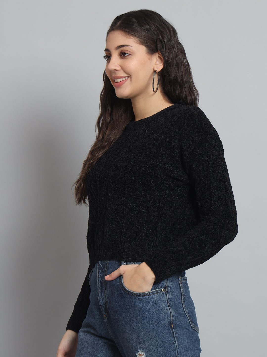 BROOWL Women's Round neck sweater