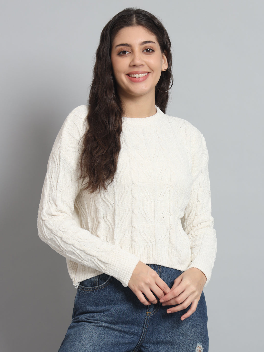 BROOWL Women's Round neck sweater