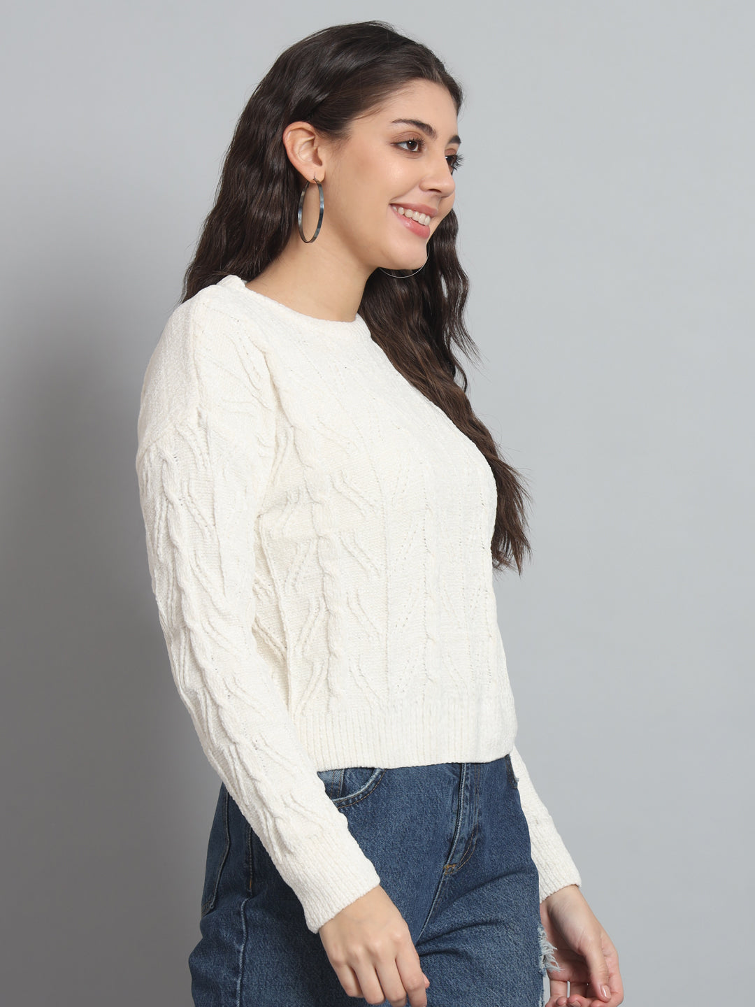 BROOWL Women's Round neck sweater