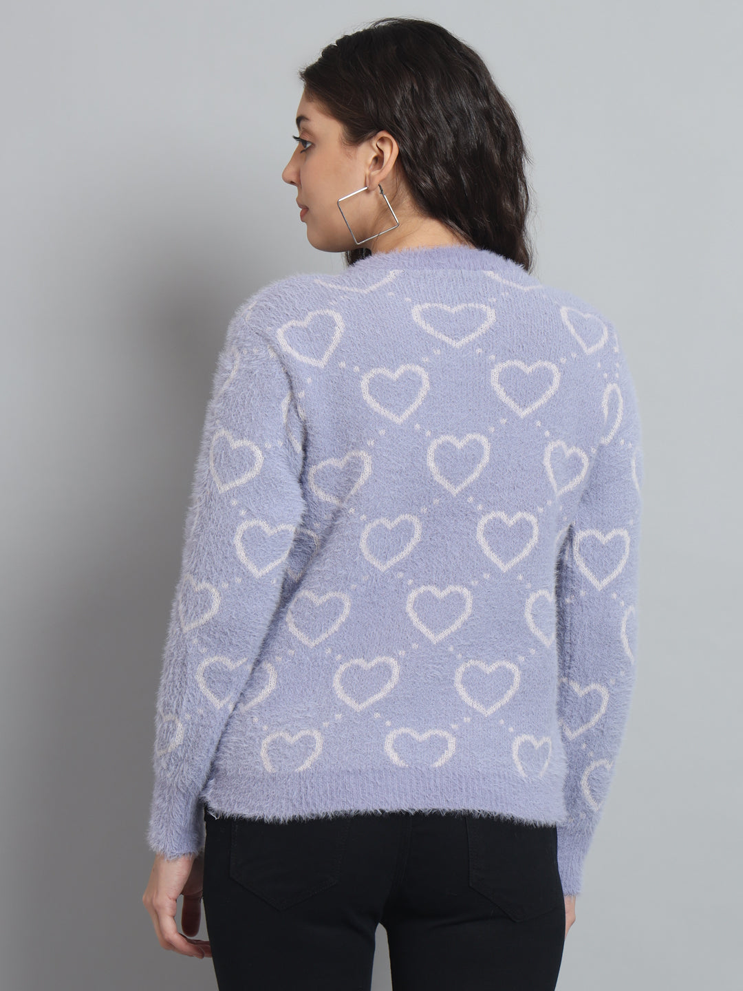 BROOWL Women's heart Sweater