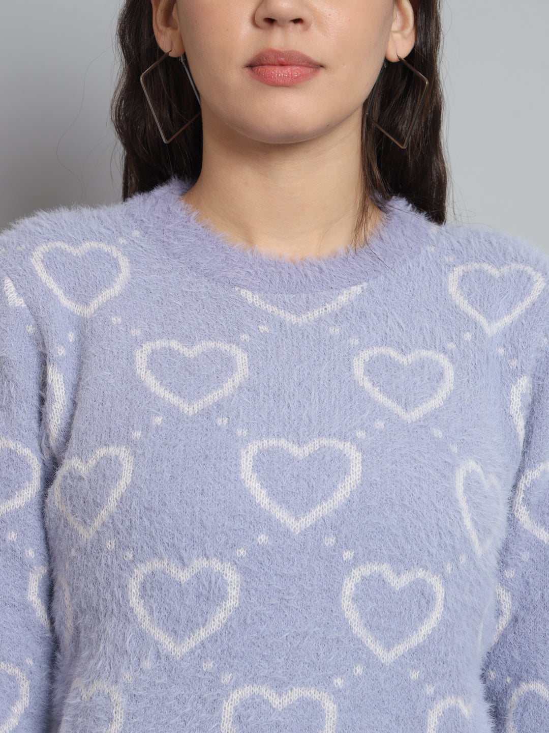 BROOWL Women's heart Sweater