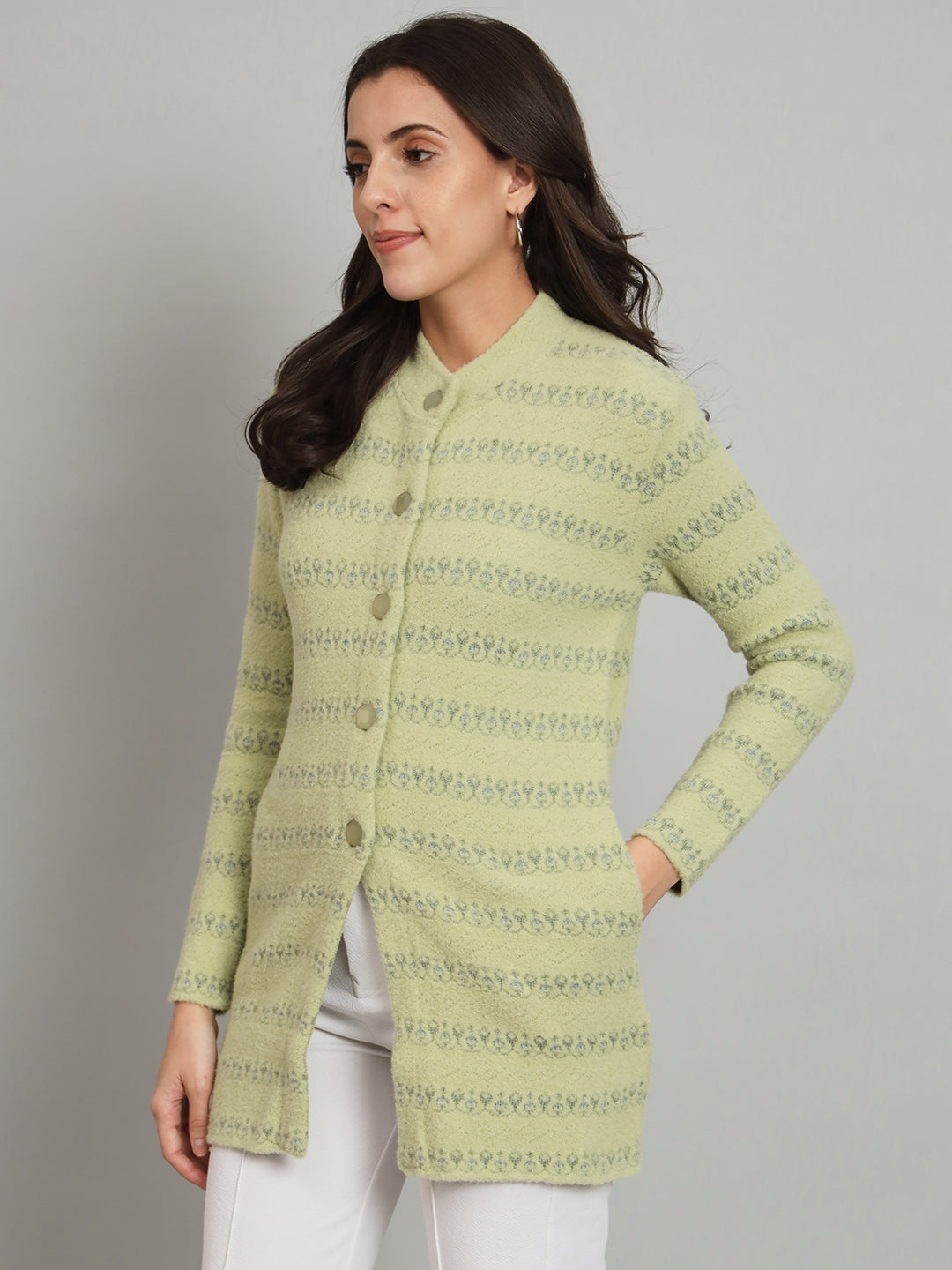 Green Woollen Cardigan