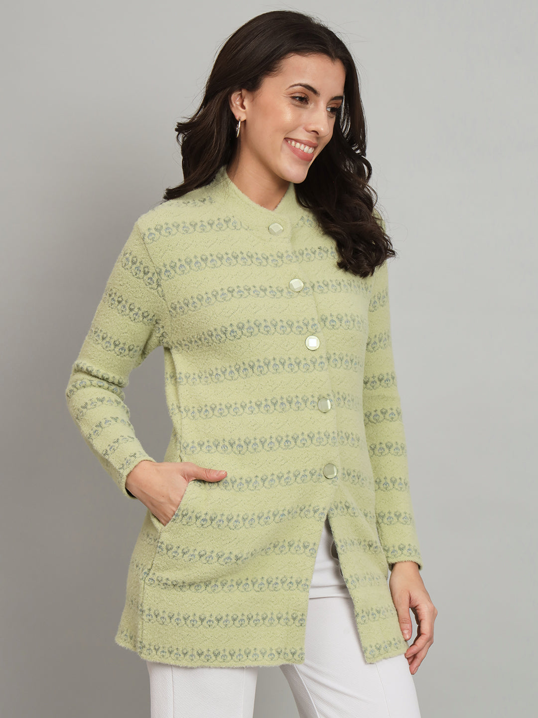 Green Woollen Cardigan