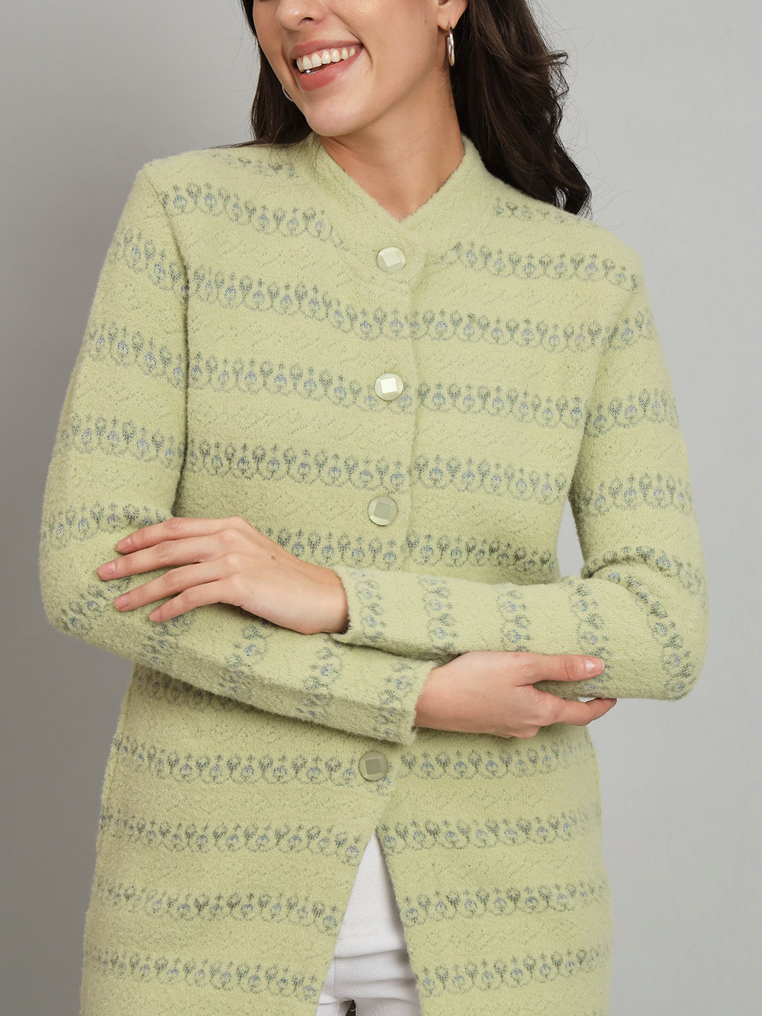 Green Woollen Cardigan