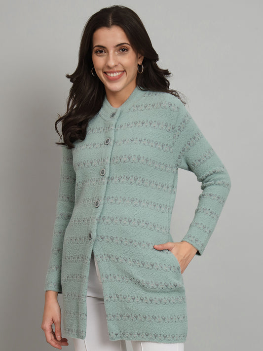 Womens Woollen Longline Cardigan