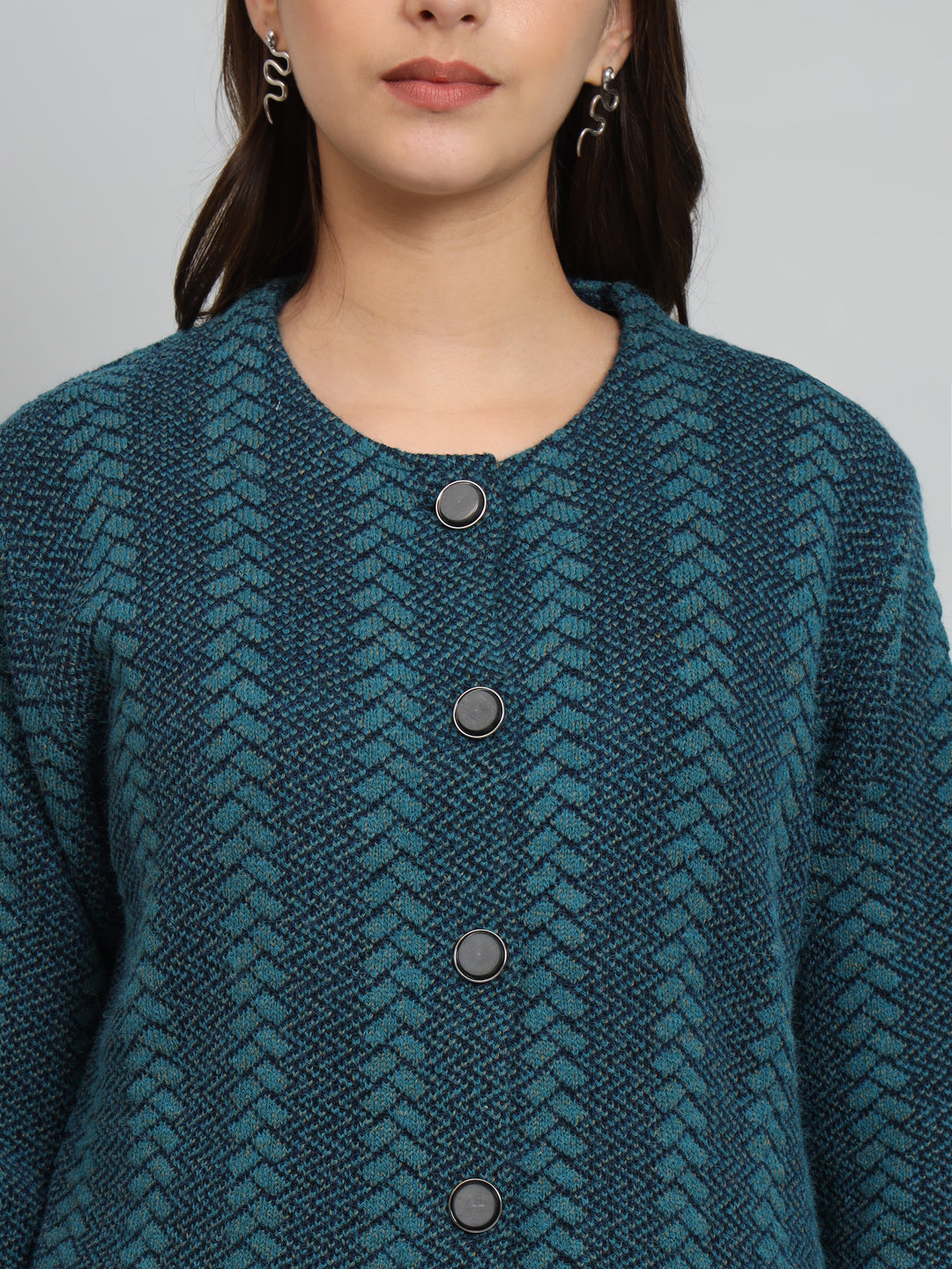 Green Womens Longline Cardigan