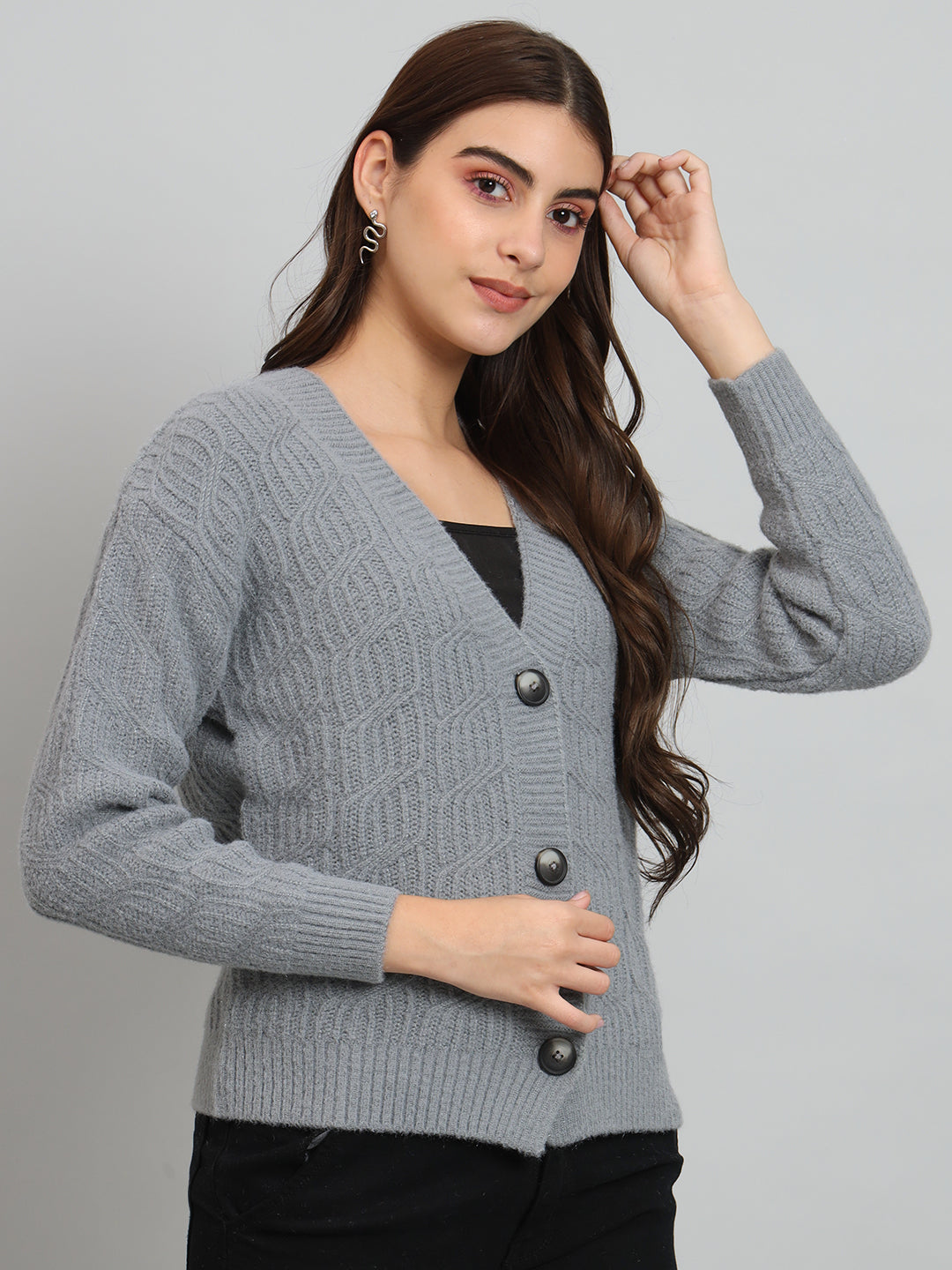 Broowl Grey Woollen Pullover