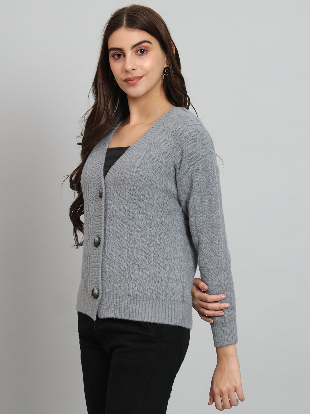 Broowl Grey Woollen Pullover