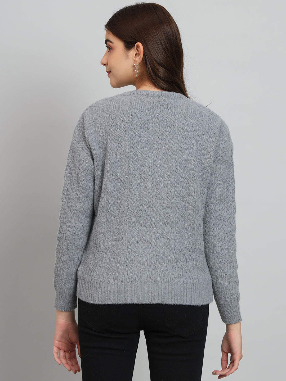 Broowl Grey Woollen Pullover