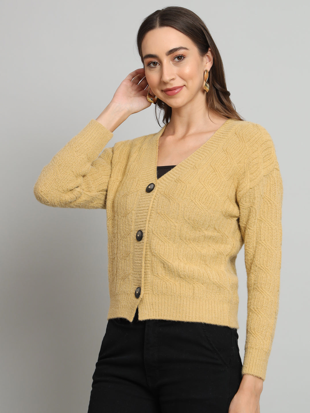 Broowl Yellow Woollen Pullover