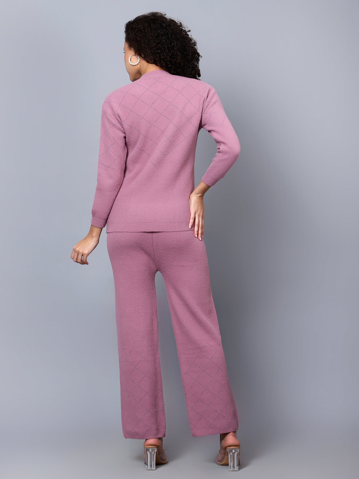 Mauve Woollen Co-ord Set