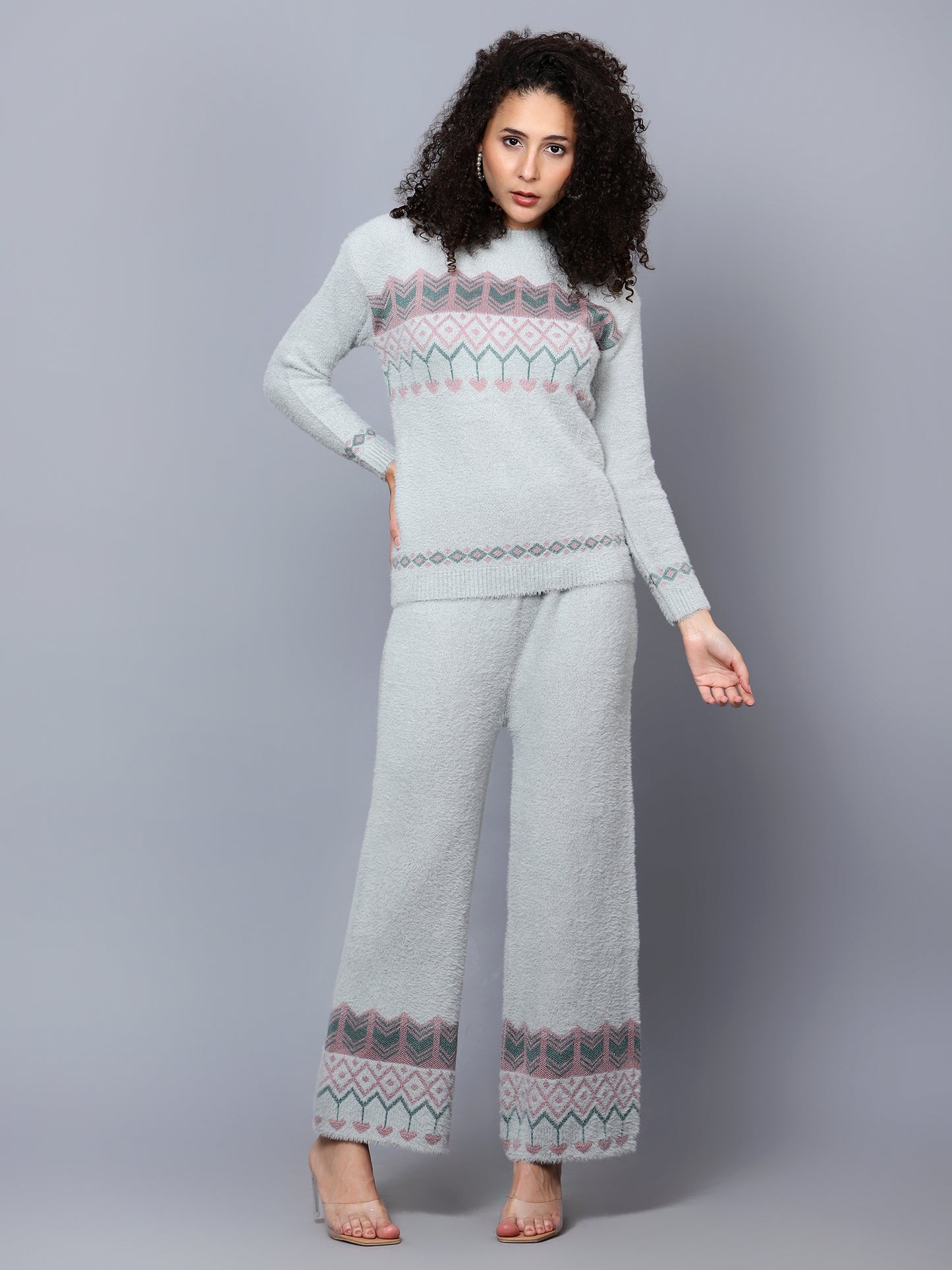 Broowl Printed Woollen Co-ord Set