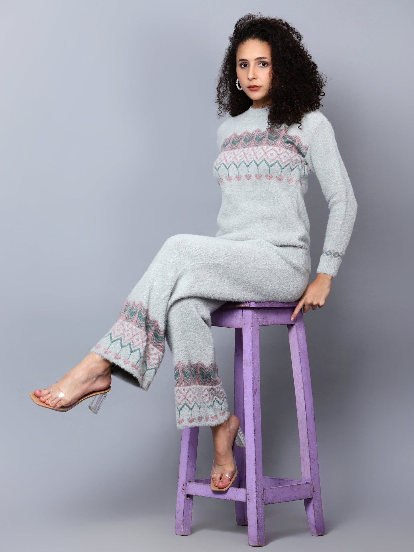 Broowl Printed Woollen Co-ord Set