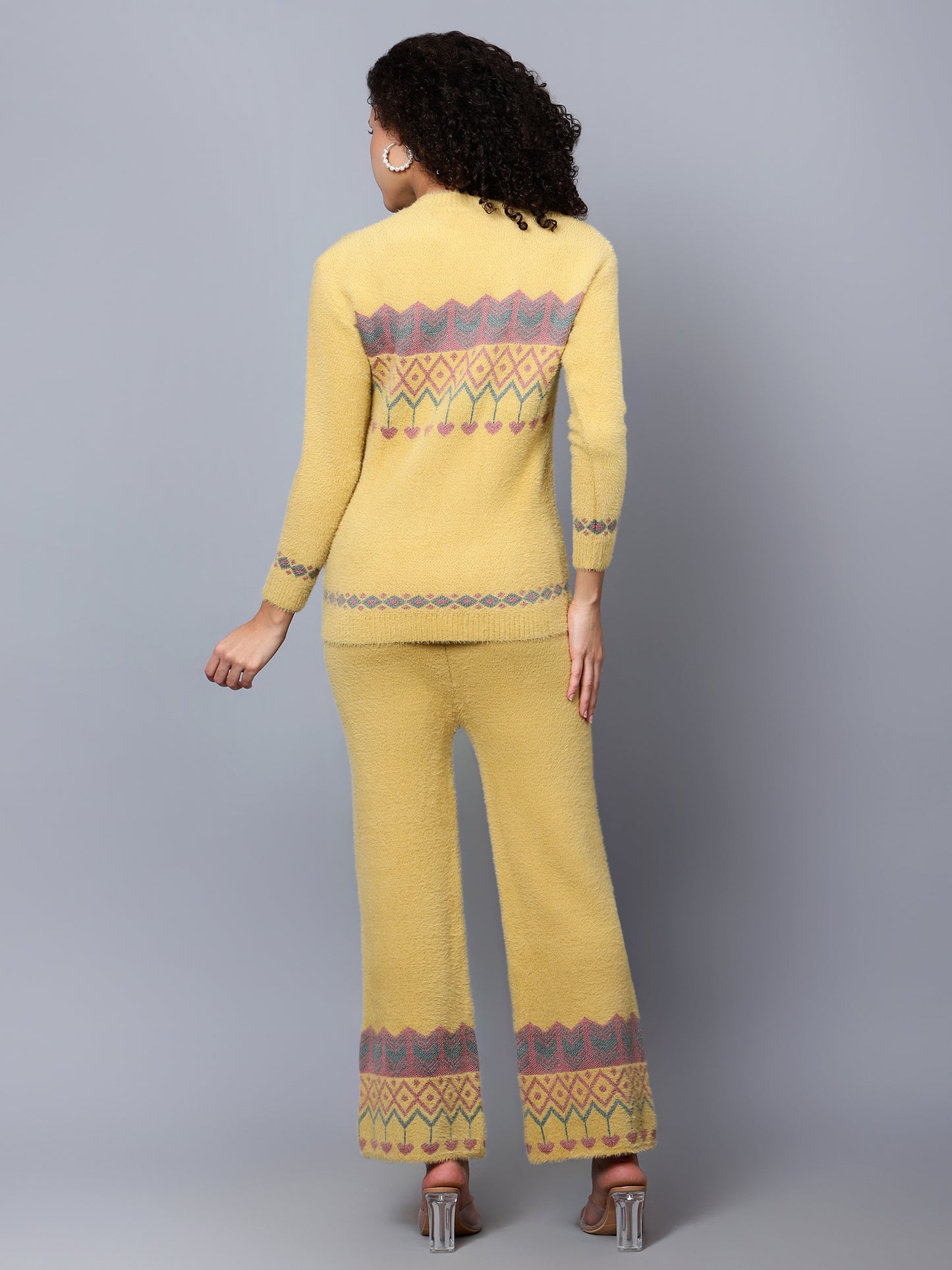 Broowl yellow Printed Co-Ord Set