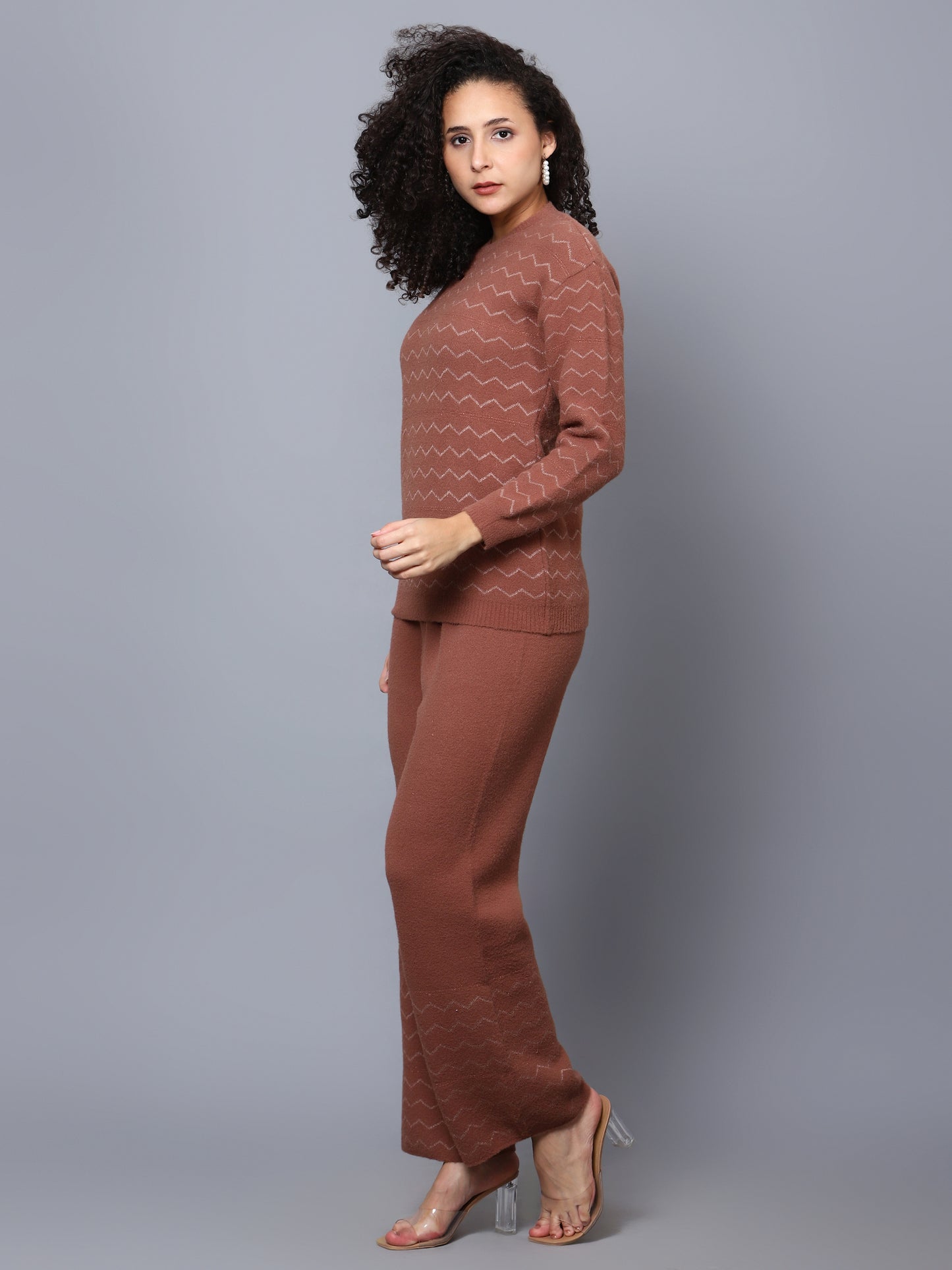 Coffee Woollen Co-Ord Set