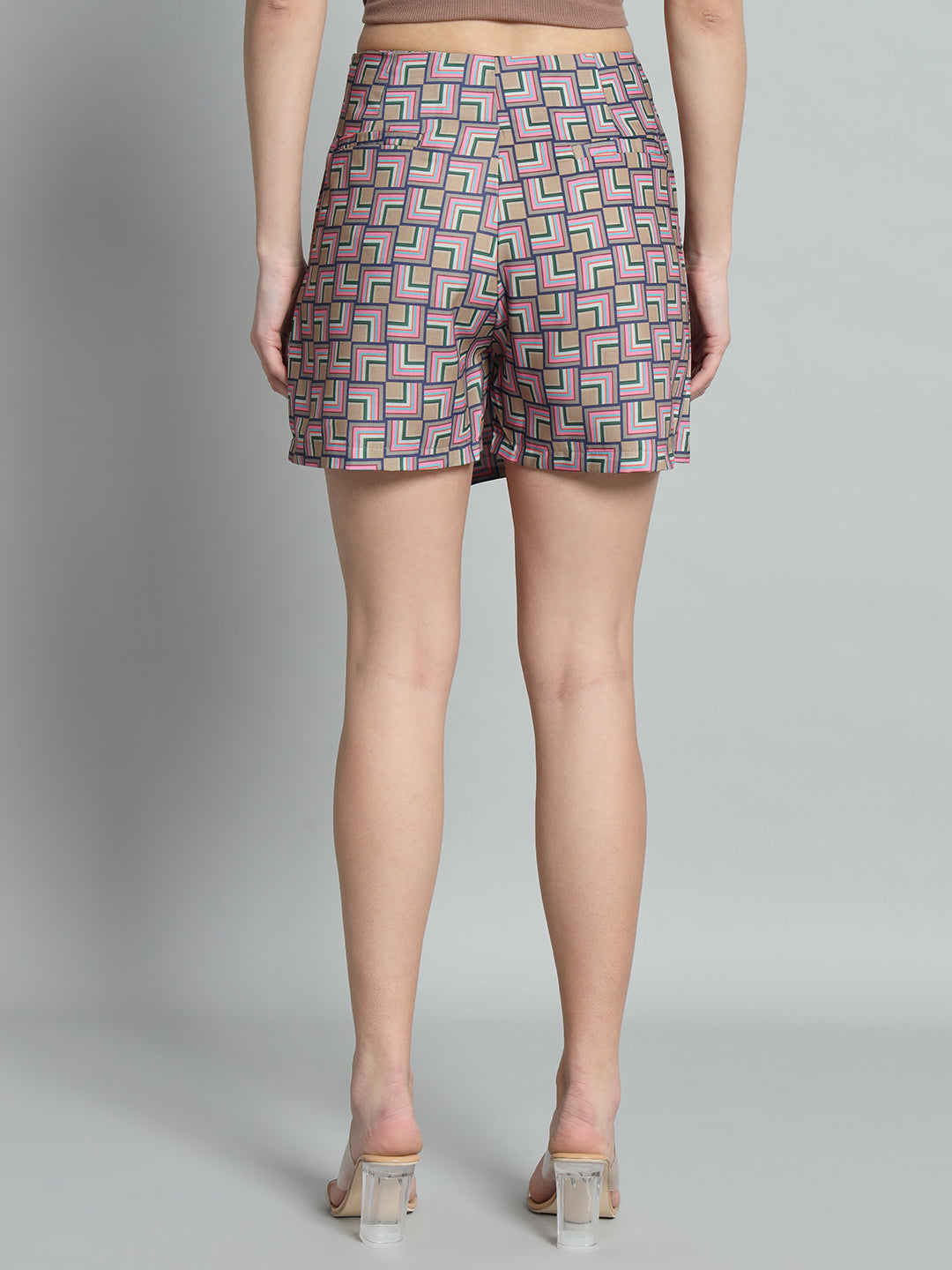 BROOWL Women's Checked Mini Length Skirt