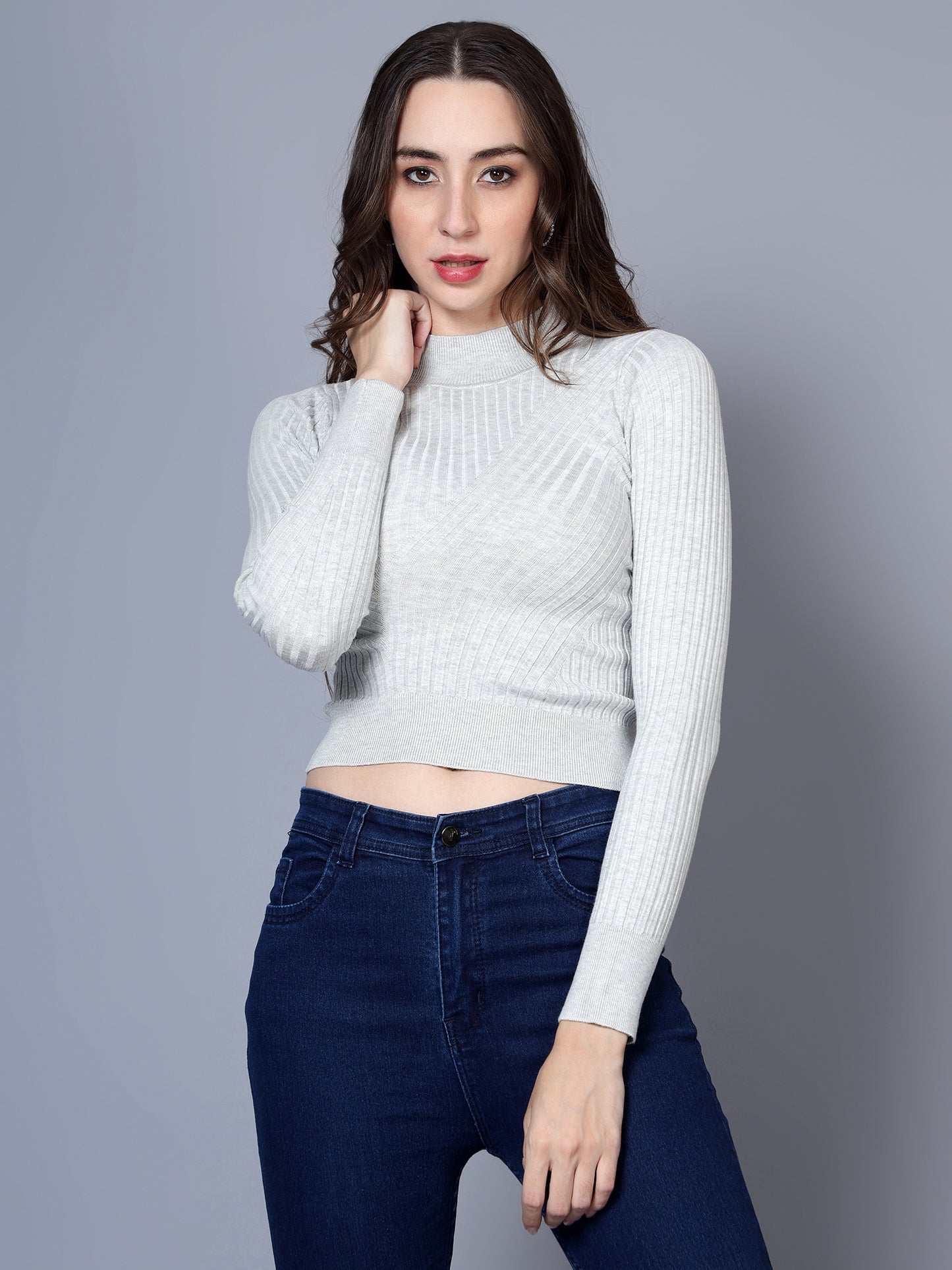 BROOWL Women's Solid Sweater