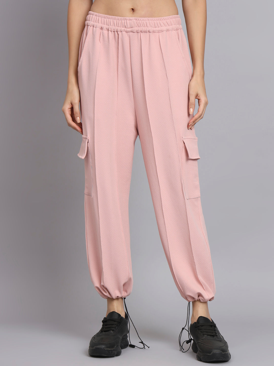 Womens Pink Cargo Trouser