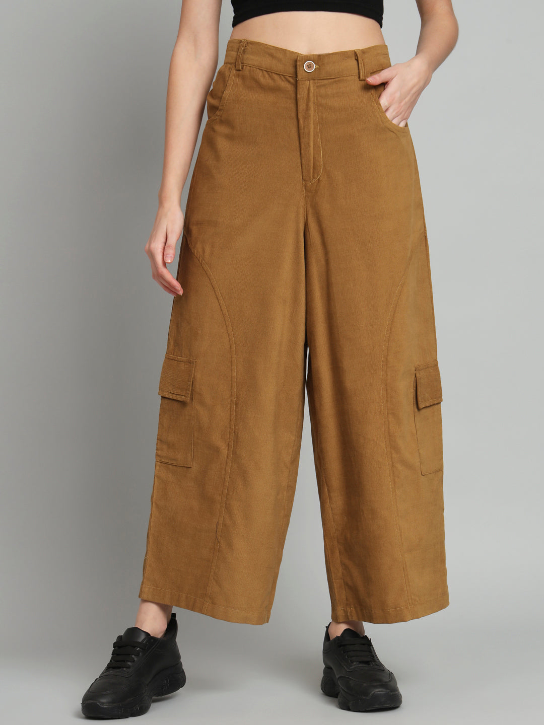 Corduroy Trouser Brown For Women