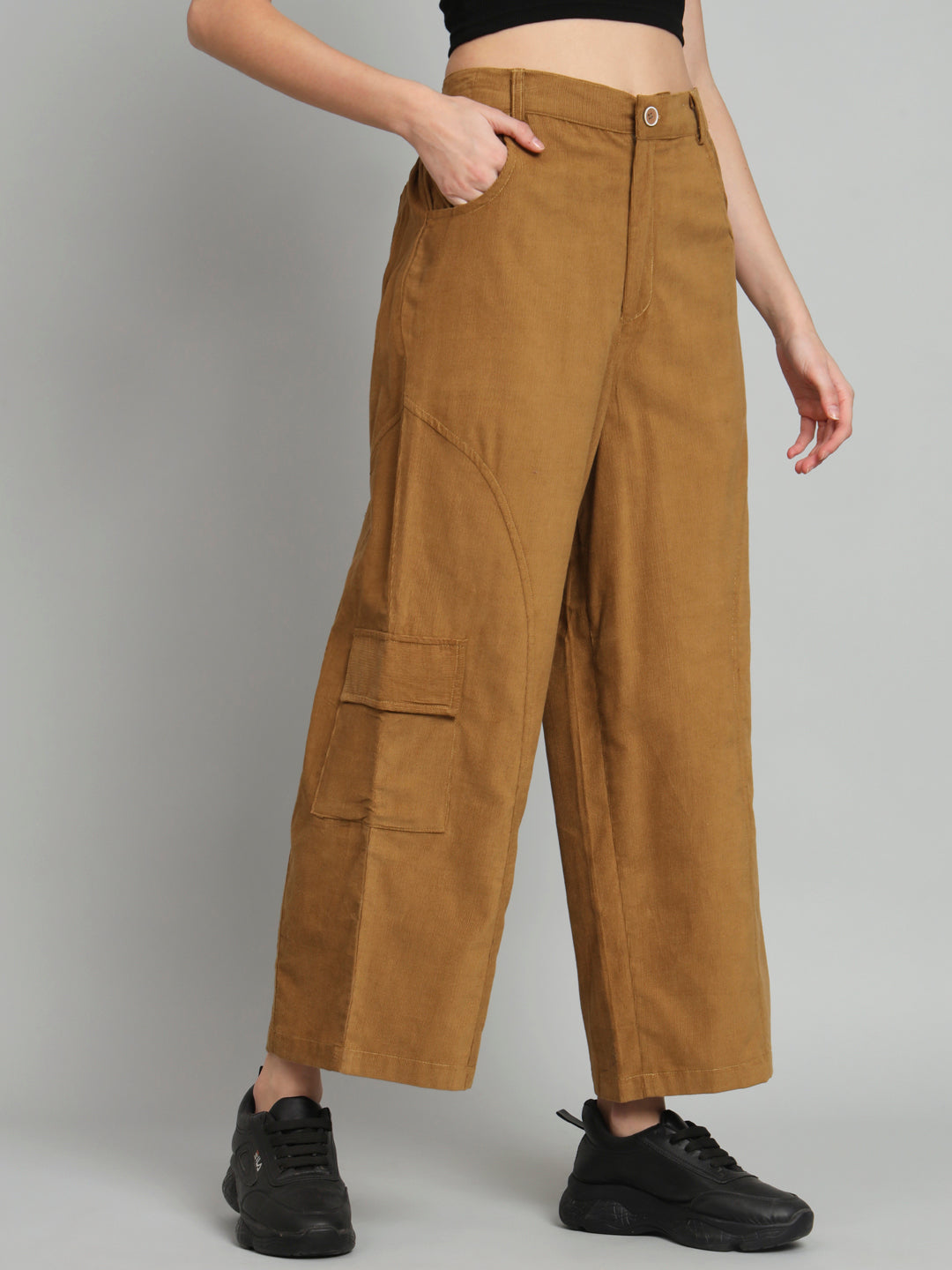 Corduroy Trouser Brown For Women