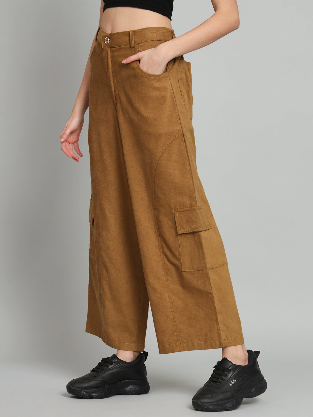 Corduroy Trouser Brown For Women