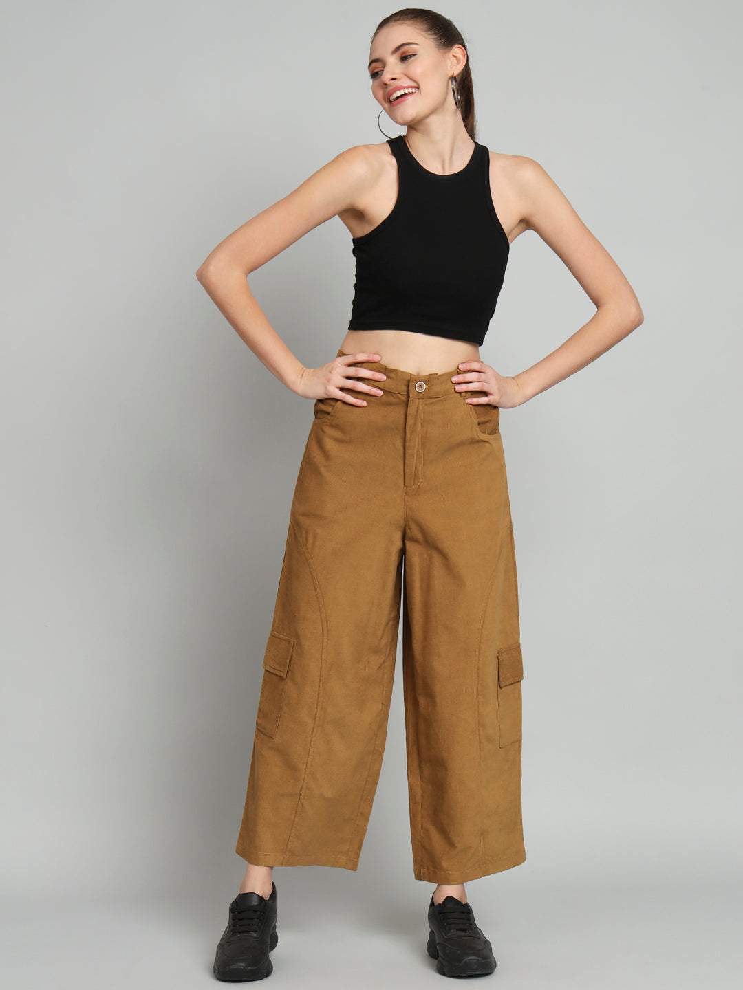 Corduroy Trouser Brown For Women